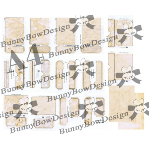 File Folder Journal Anchor Page Kit - Coffee stained and blank templates